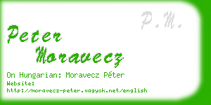 peter moravecz business card